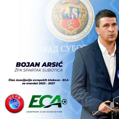 Bojan Arsić iz ŽFK „Spartak“ izabran za člana Skupštine Asocijacije evropskih klubova