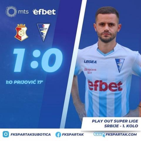 Fudbaleri Napretka bolji od Spartaka