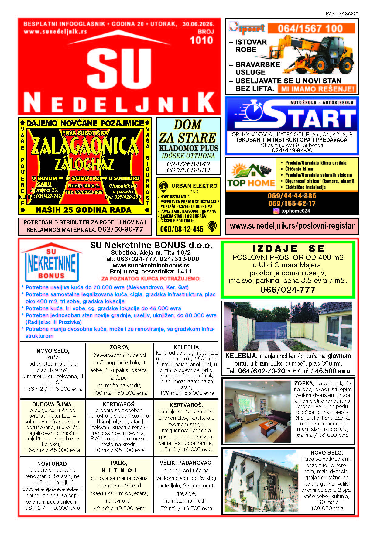 Su Nedeljnik 1010. broj Su Nedeljnik 1010. broj