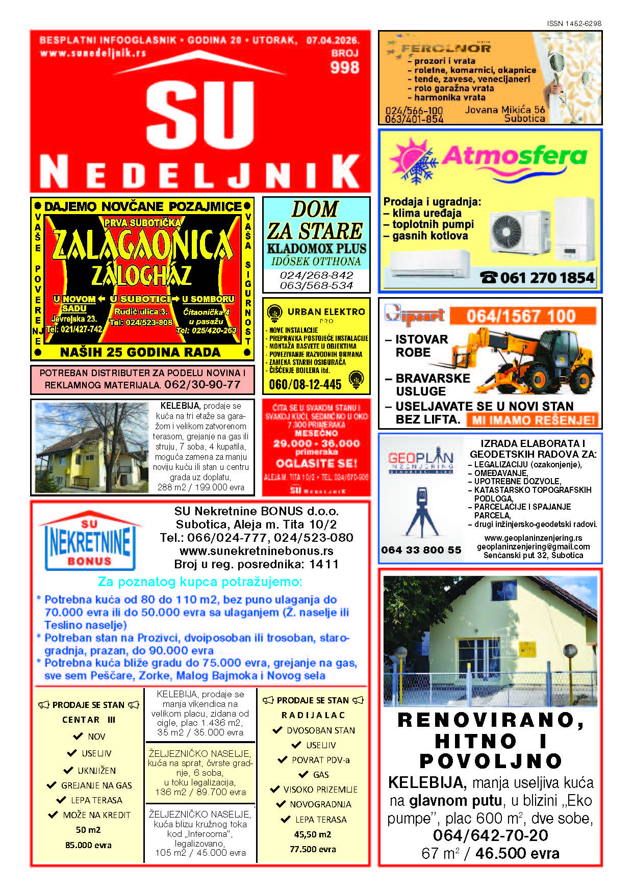 Su Nedeljnik 998. broj