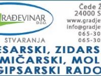 Građevinar Subotica - tesarski, zidarski, keramičarski, molerski i gipsarski radovi