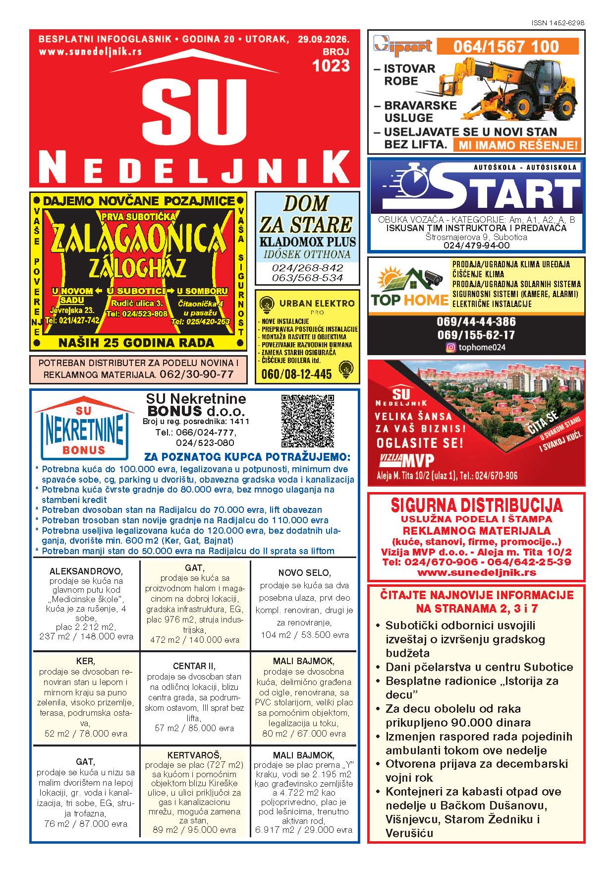 Su Nedeljnik 1023. broj