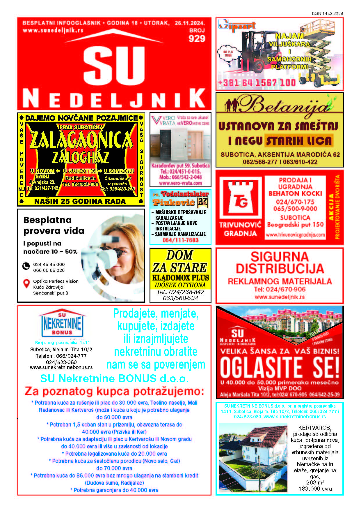 Su Nedeljnik broj 929 Su Nedeljnik broj 929